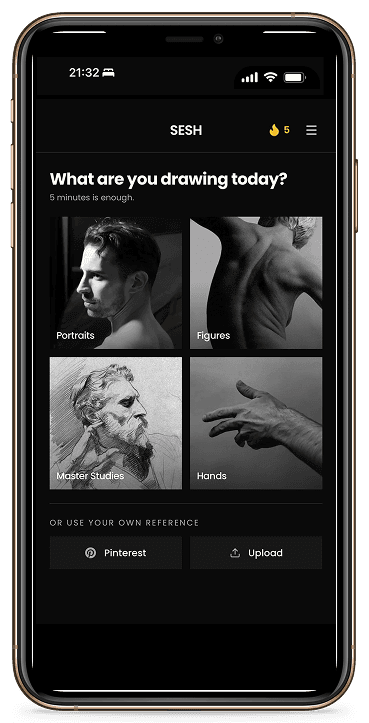 SESH app: Pick subject